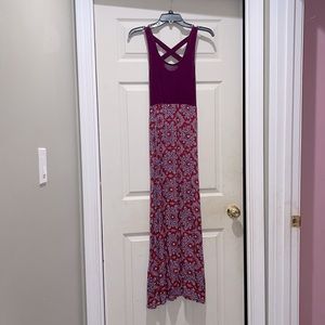 Purple/multicolored Mudd maxi dress